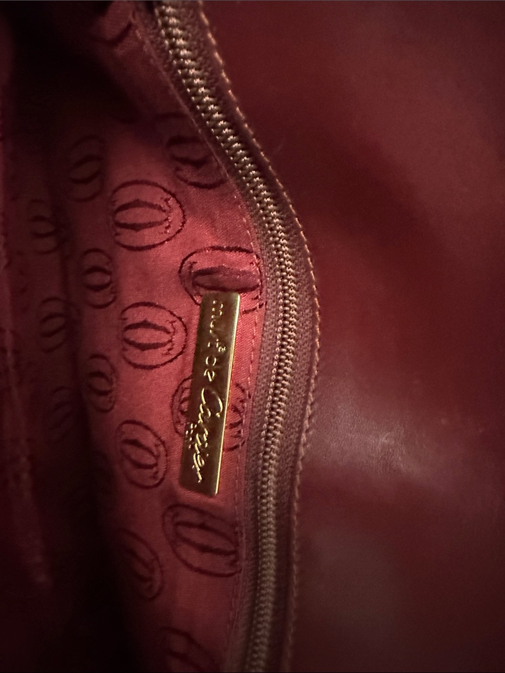 Must de Cartier Burgundy Clutch Vintage Cartier Paris - Picture 6 of 6